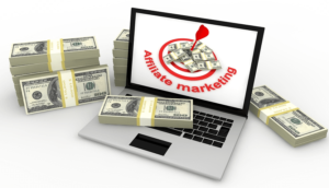 Laptop showing Affiliate Marketing